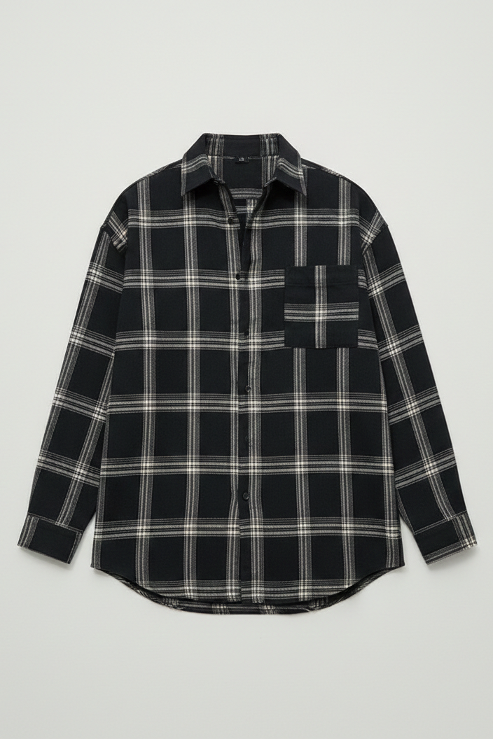 Sobrecamisa de Cuadros – Estilo Oversize Casual