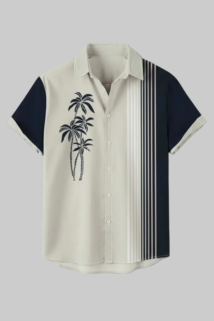 Camisa de Manga Corta – Estilo Retro Resort