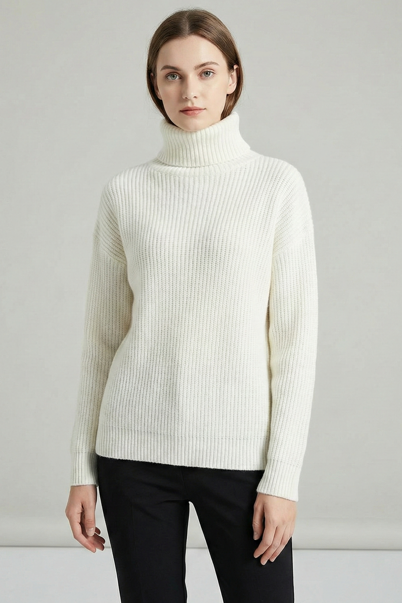 Jersey de Punto con Cuello Cisne – Básico de Armario Premium