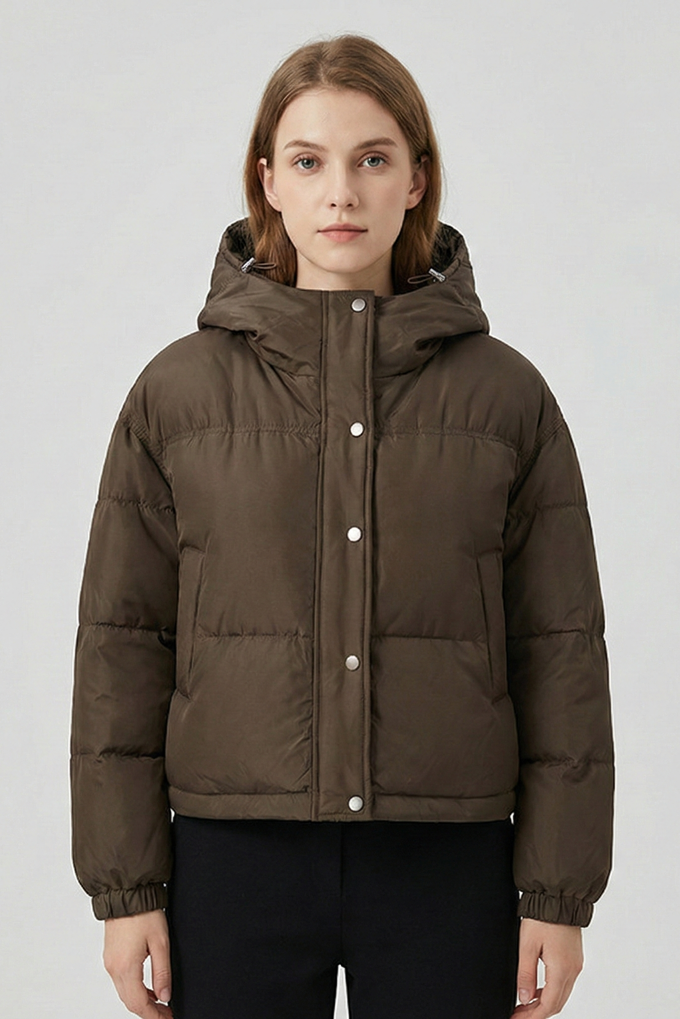 Chaqueta Puffer Corta "Soft Colors" – Plumas Básico con Capucha