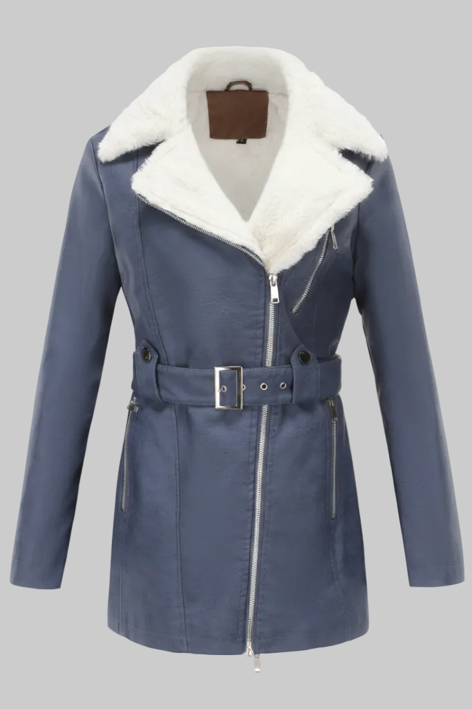 Chaqueta Aviador "Doble Faz" con Interior de Borreguito y Cinturón