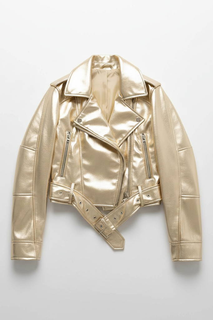 Cazadora Biker Corta – Estilo Motero Clásico