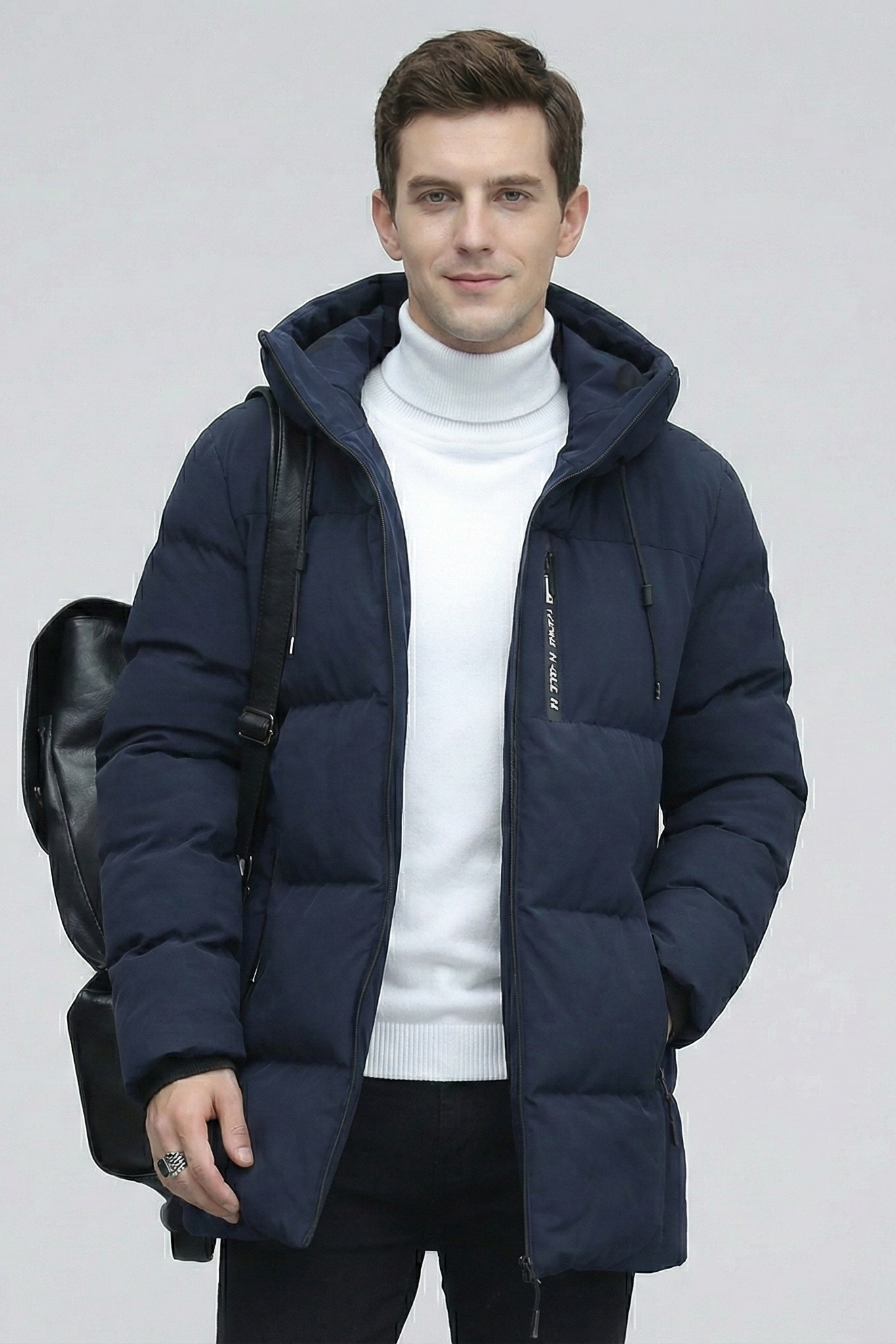 Parka Urbana Acolchada de Longitud Media – Abrigo de Invierno con Capucha