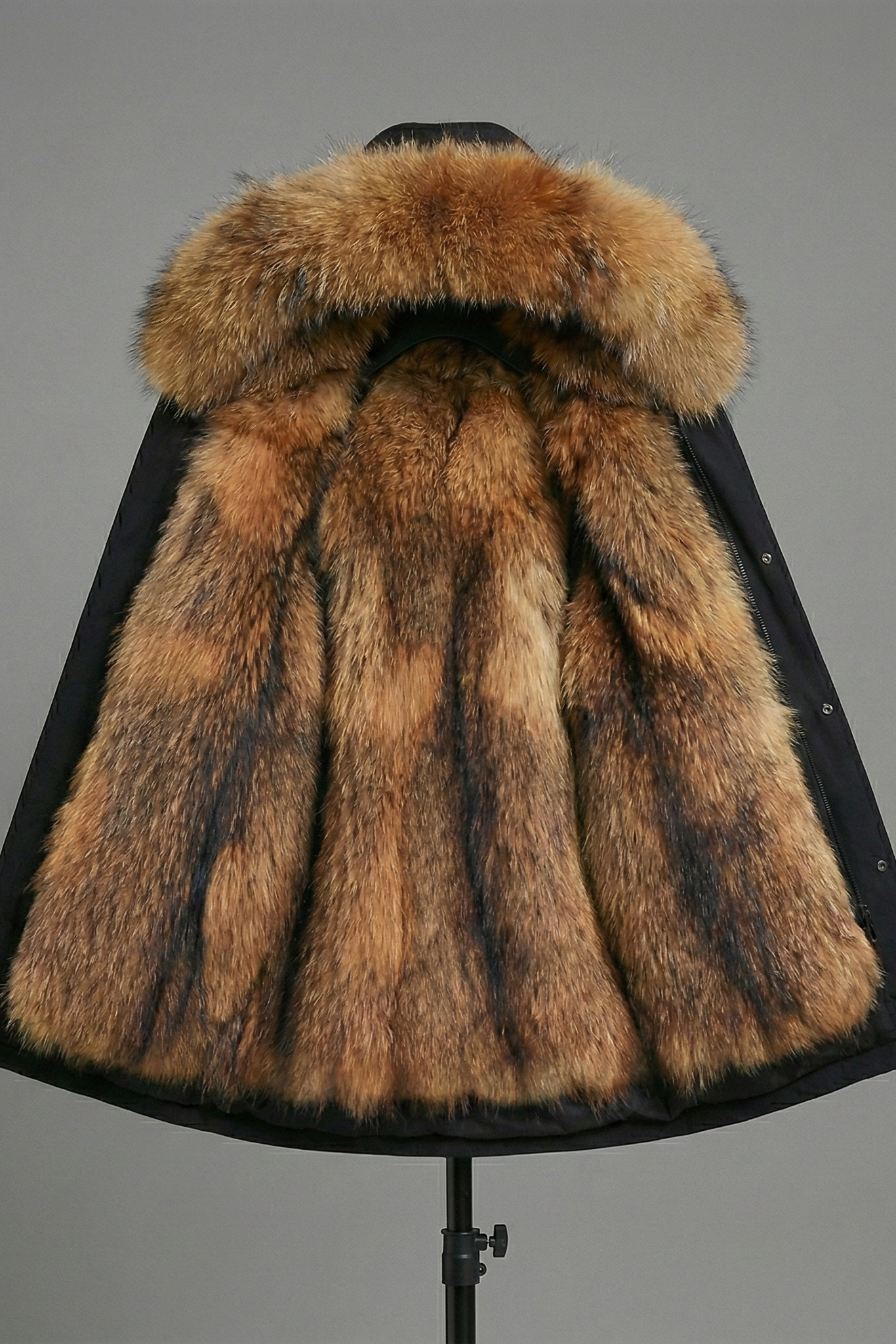 Parka Hombre Invierno Premium - Abrigo Negro con Gran Capucha y Cuello de Piel