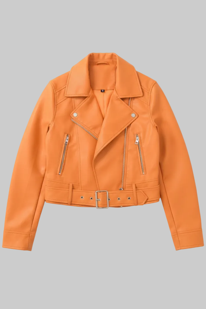 Cazadora Biker Corta – Estilo Motero Clásico