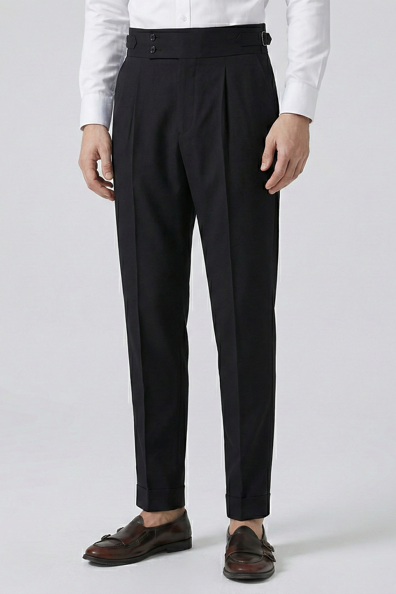 Pantalón Sartorial con Ajustadores Laterales – Estilo "Old Money" de Cintura Alta