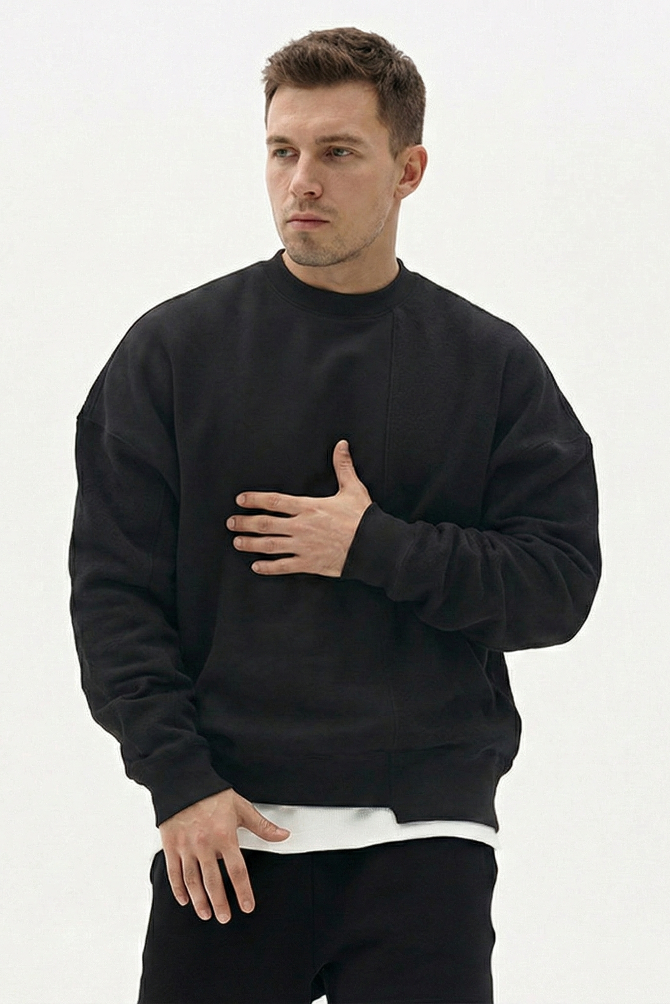 Sudadera 'Crewneck' de Corte Holgado – Jersey de Cuello Redondo Minimalista