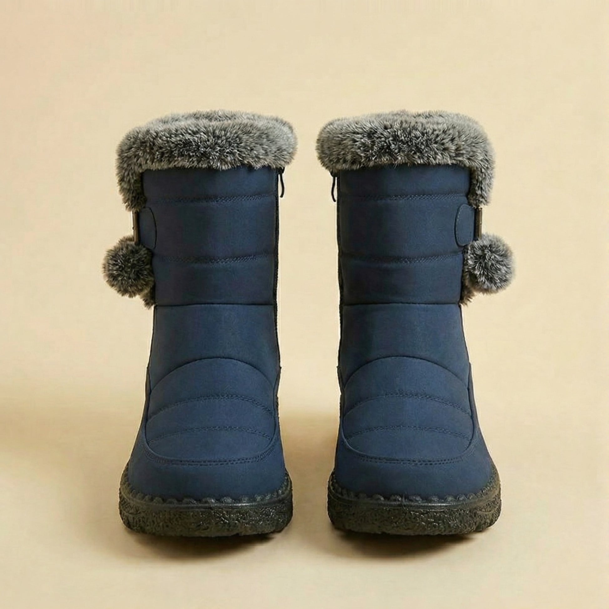 Botines Estilo Apres-Ski Acolchados con Pelo – La Tendencia Más Chic y Calentita del Invierno para Mujer