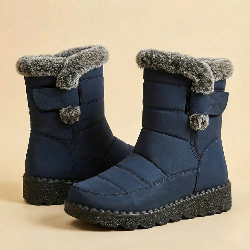 Botines Estilo Apres-Ski Acolchados con Pelo – La Tendencia Más Chic y Calentita del Invierno para Mujer