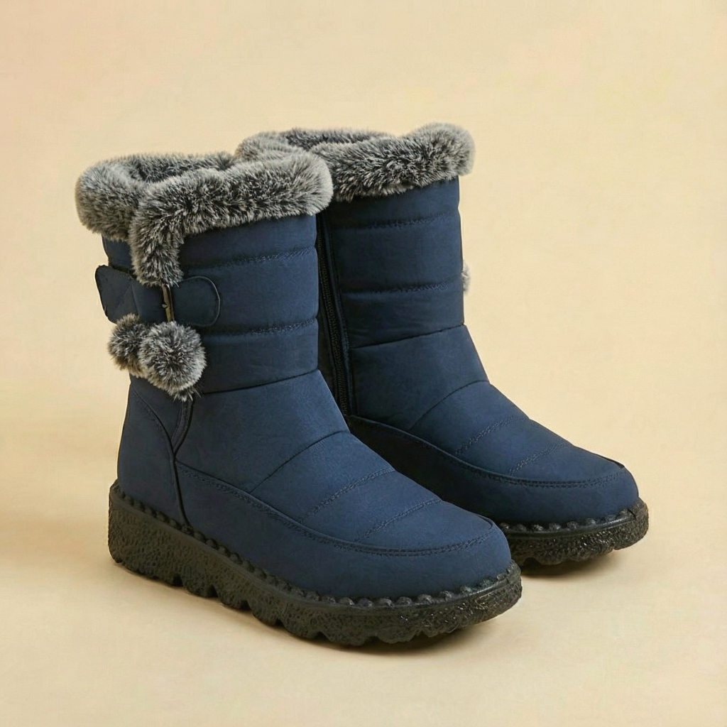 Botines Estilo Apres-Ski Acolchados con Pelo – La Tendencia Más Chic y Calentita del Invierno para Mujer