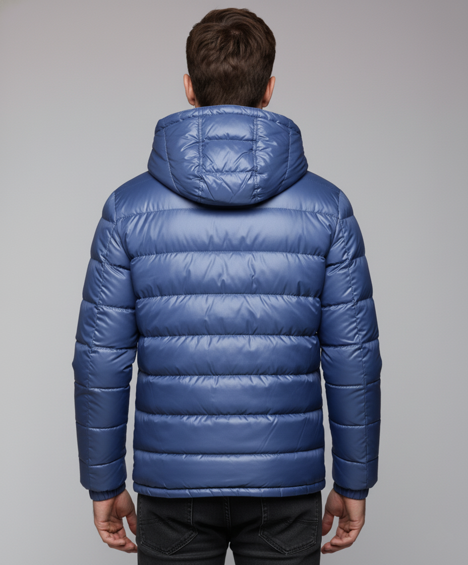Chaqueta Plumas Hombre con Capucha – Acolchada y Ligera Premium